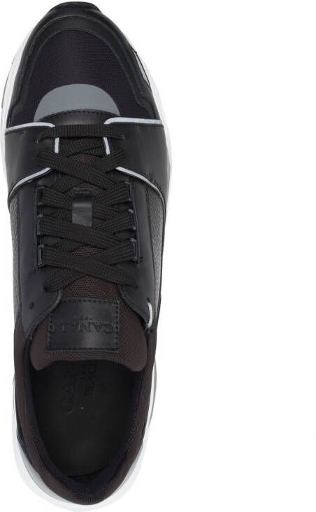 Canali panelled lace-up sneakers Black