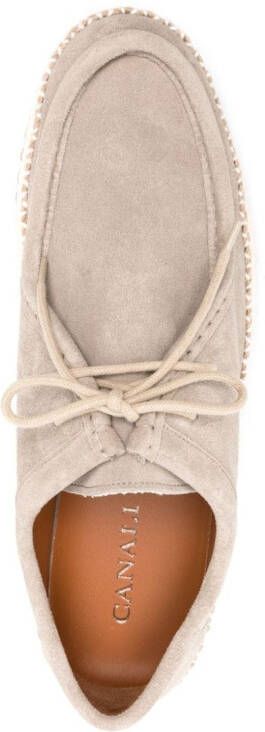 Canali round-toe suede loafers Neutrals