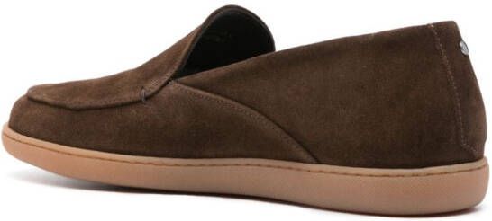 Canali slip-on suede loafers Brown