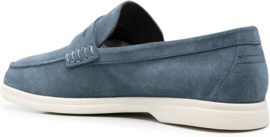 Canali suede slip-on loafers Blue