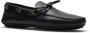 Car Shoe bow-detail leather driving shoes Black - Thumbnail 1
