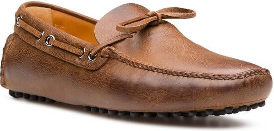 Car Shoe bow-detail loafers Brown