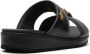 Car Shoe buckle-embellished flat sandals Black - Thumbnail 3