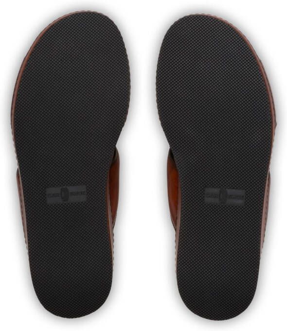 Car Shoe buckle-embellished flat sandals Brown