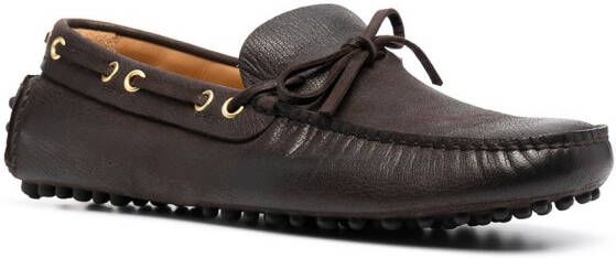 Car Shoe driving slip-on loafers Brown