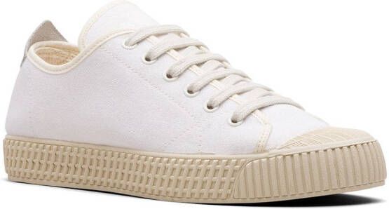 Car Shoe logo lace-up sneakers White
