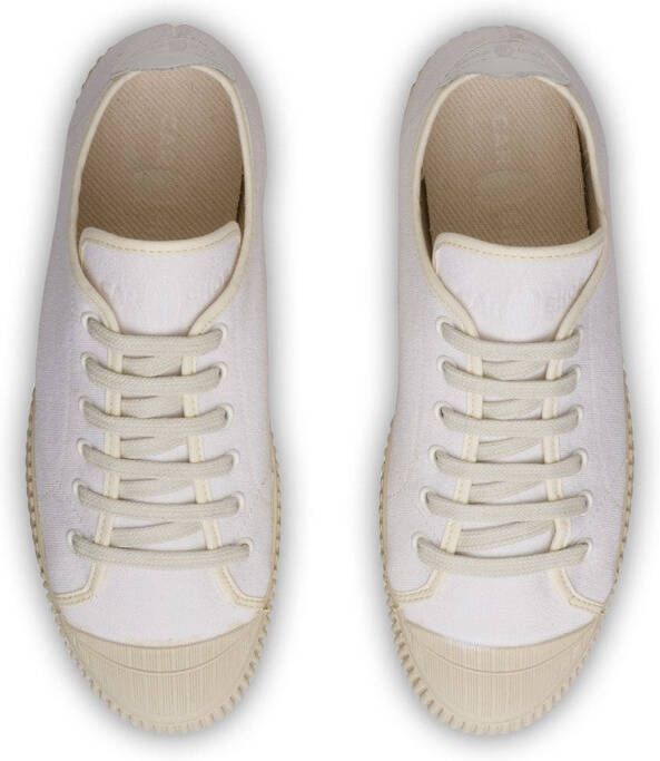 Car Shoe logo lace-up sneakers White