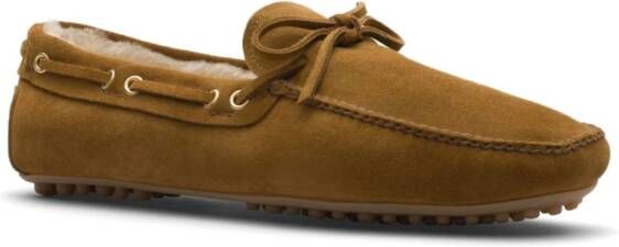 Car Shoe suede driving shoes Brown