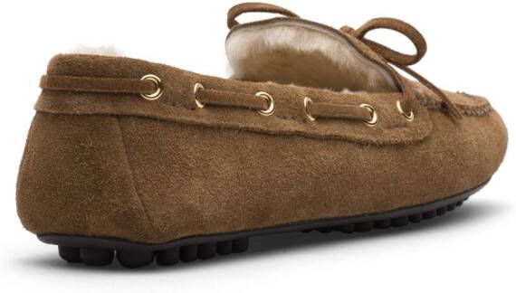 Car Shoe suede driving shoes Brown