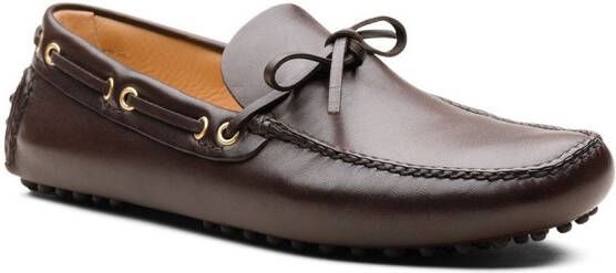 Car Shoe tie detail loafers Brown