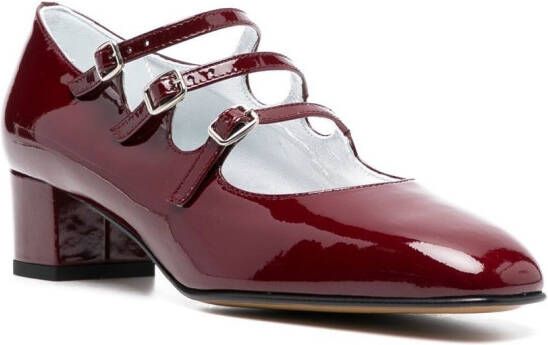 Carel Paris 35mm patent-leather pumps Red