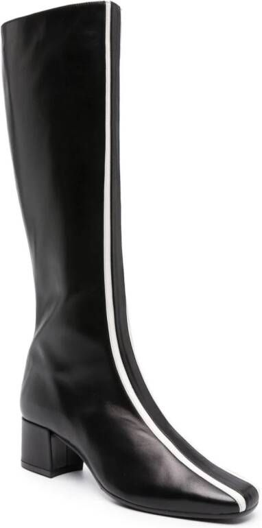 Carel Paris 45mm stripe-detailing leather boots Black