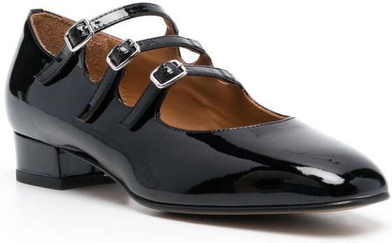Carel Paris Ariana patent-leather ballerina shoes Black