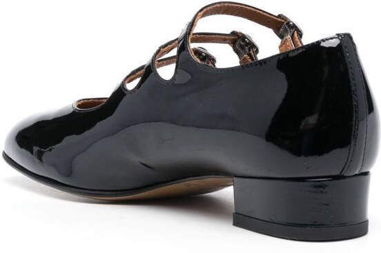 Carel Paris Ariana patent-leather ballerina shoes Black
