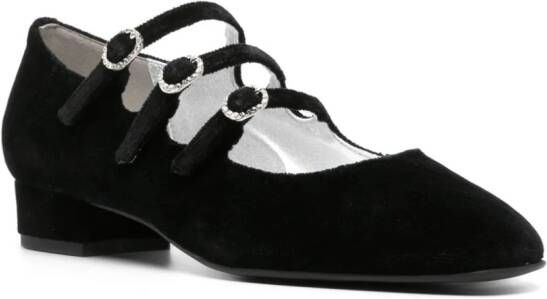 Carel Paris Ariana velvet ballerina shoes Black