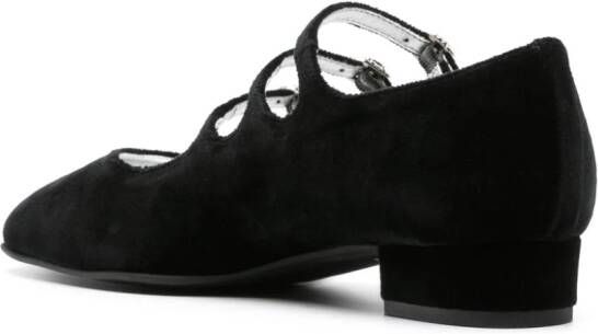 Carel Paris Ariana velvet ballerina shoes Black