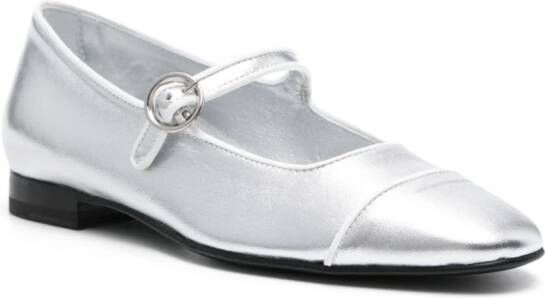 Carel Paris Corail leather ballerina shoes Silver