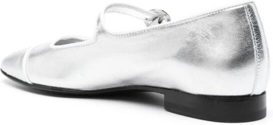 Carel Paris Corail leather ballerina shoes Silver