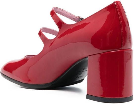 Carel Paris double-strap mid-heel pumps Red