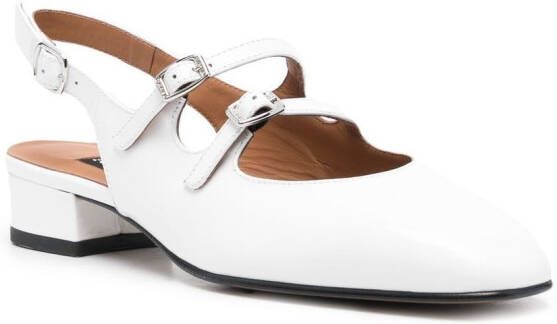 Carel Paris leather ballerina shoes White