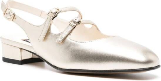 Carel Paris Peche metallic leather pumps Gold