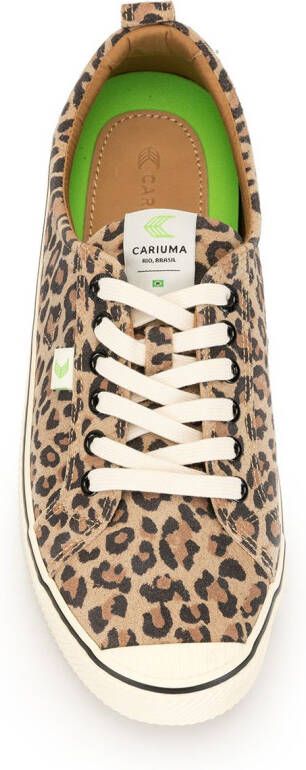 Cariuma OCA low-top leopard-print sneakers Brown