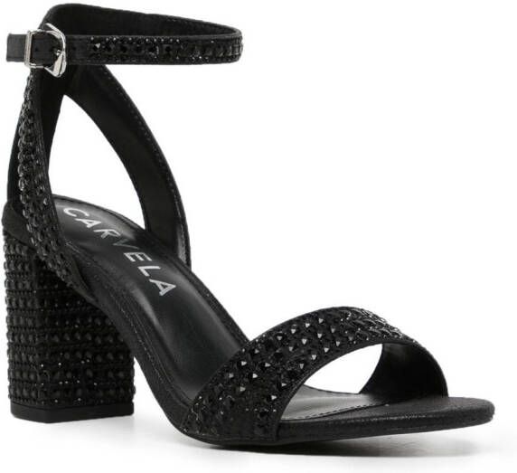 Carvela Kianni crystal-embellished sandals Black