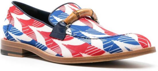Casablanca abstract-print Envelope loafers Red