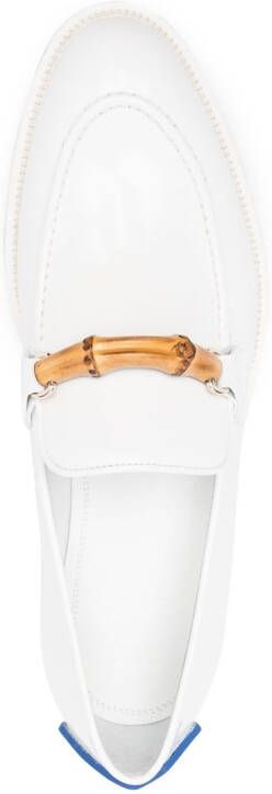 Casablanca bamboo-detail leather loafers White