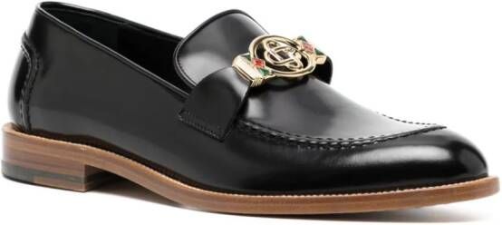 Casablanca Casa Logo leather loafers Black
