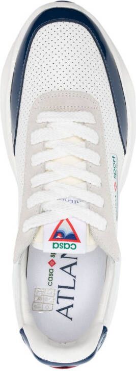 Casablanca logo-patch lace-up sneakers White
