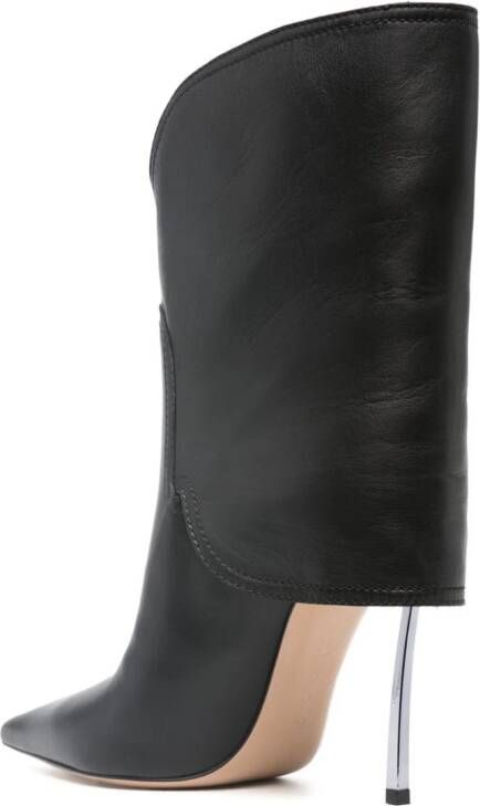 Casadei 100mm leather boots Black