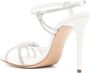 Casadei 110mm crystal-embellished leather sandals White - Thumbnail 3
