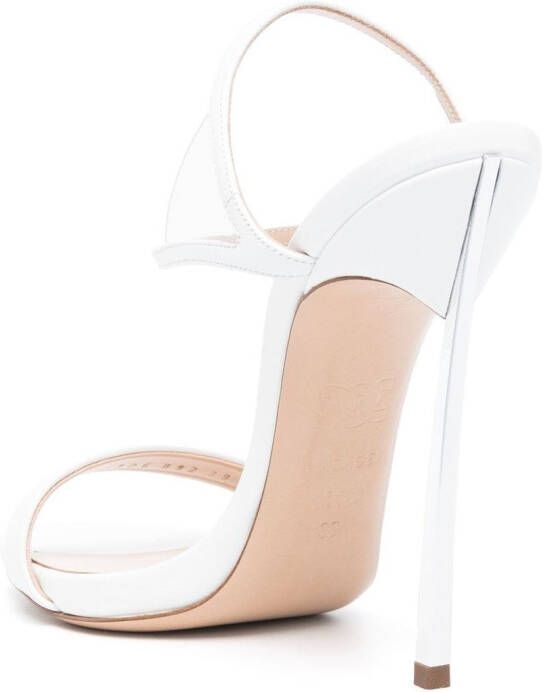 Casadei 130mm leather sandals White