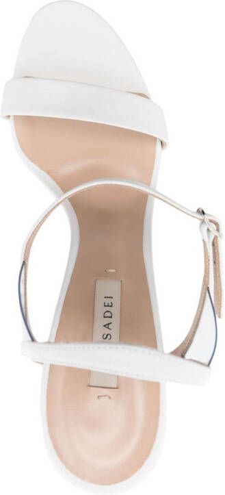 Casadei 130mm leather sandals White