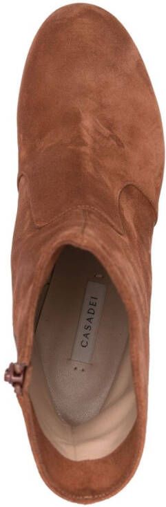 Casadei 130mm suede ankle boots Brown