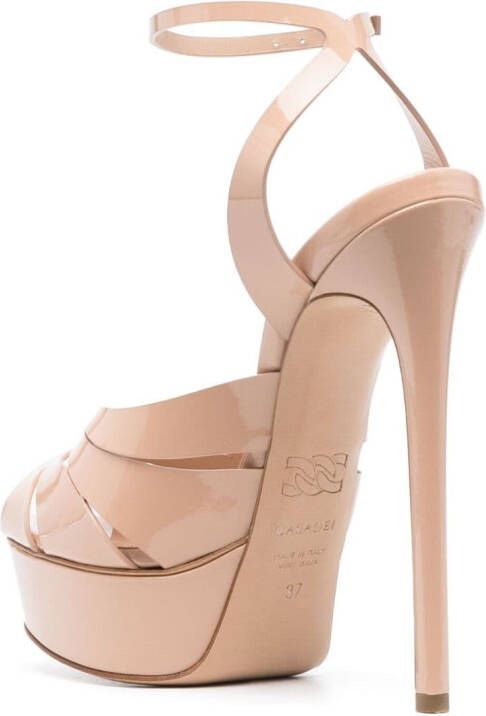 Casadei 140mm Flora Tiffany platform sandals Neutrals