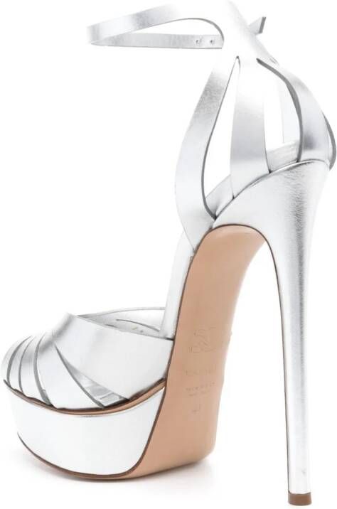 Casadei 170mm peep-toe sandals Silver