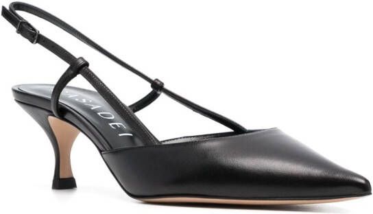 Casadei 65mm slingback pointed leather pumps Black