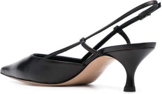 Casadei 65mm slingback pointed leather pumps Black