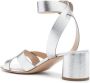 Casadei 65mm Veta metallic leather sandals Silver - Thumbnail 3