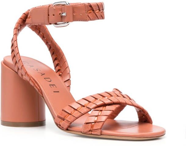 Casadei 80mm high-block-heel sandals Pink