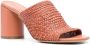 Casadei 85mm braided leather mules Brown - Thumbnail 2