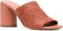 Casadei 90mm woven-detail leather mules Brown - Thumbnail 2