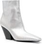 Casadei Anastasia 80mm leather boots Grey - Thumbnail 2