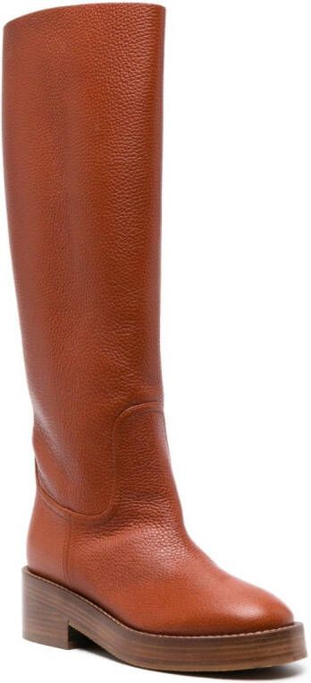 Casadei Andrea 60mm leather boots Orange