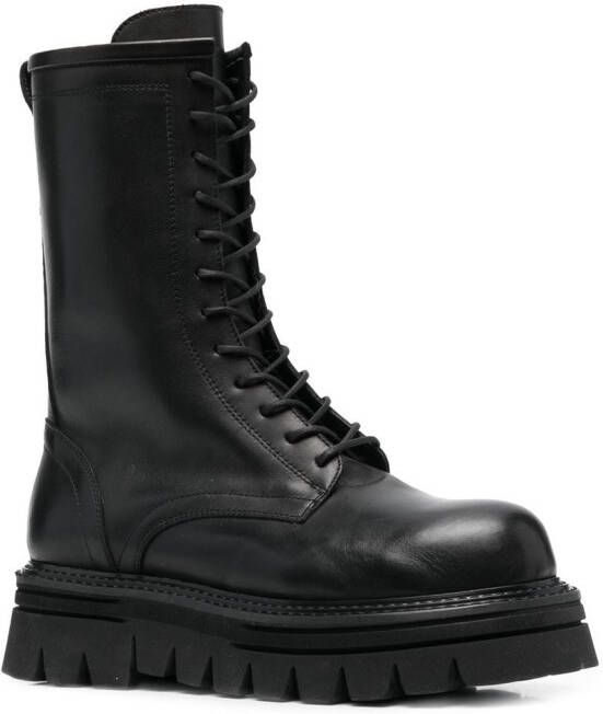 Casadei ankle lace-up boots Black