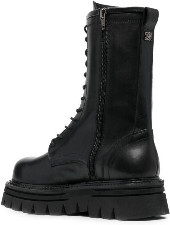 Casadei ankle lace-up boots Black