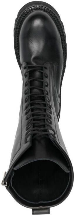 Casadei ankle lace-up boots Black