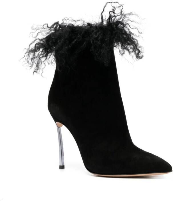 Casadei Annabelle 105mm suede boots Black